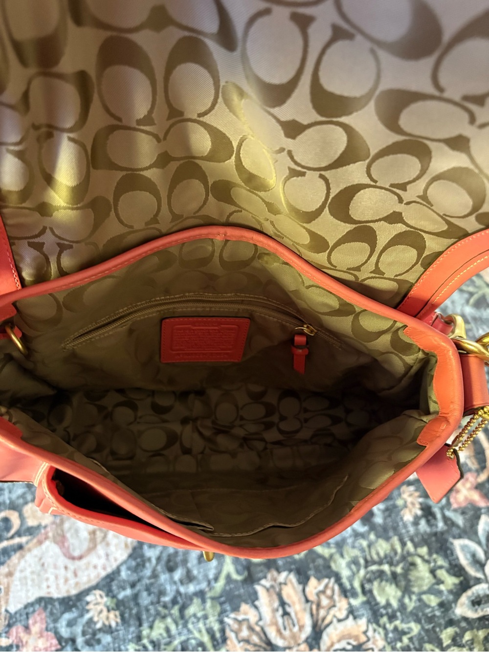 Y2K Coach Legacy Ali RARE € 65th Anniversary Coral Pink M/L Shoulder bag - Picture 5 of 10